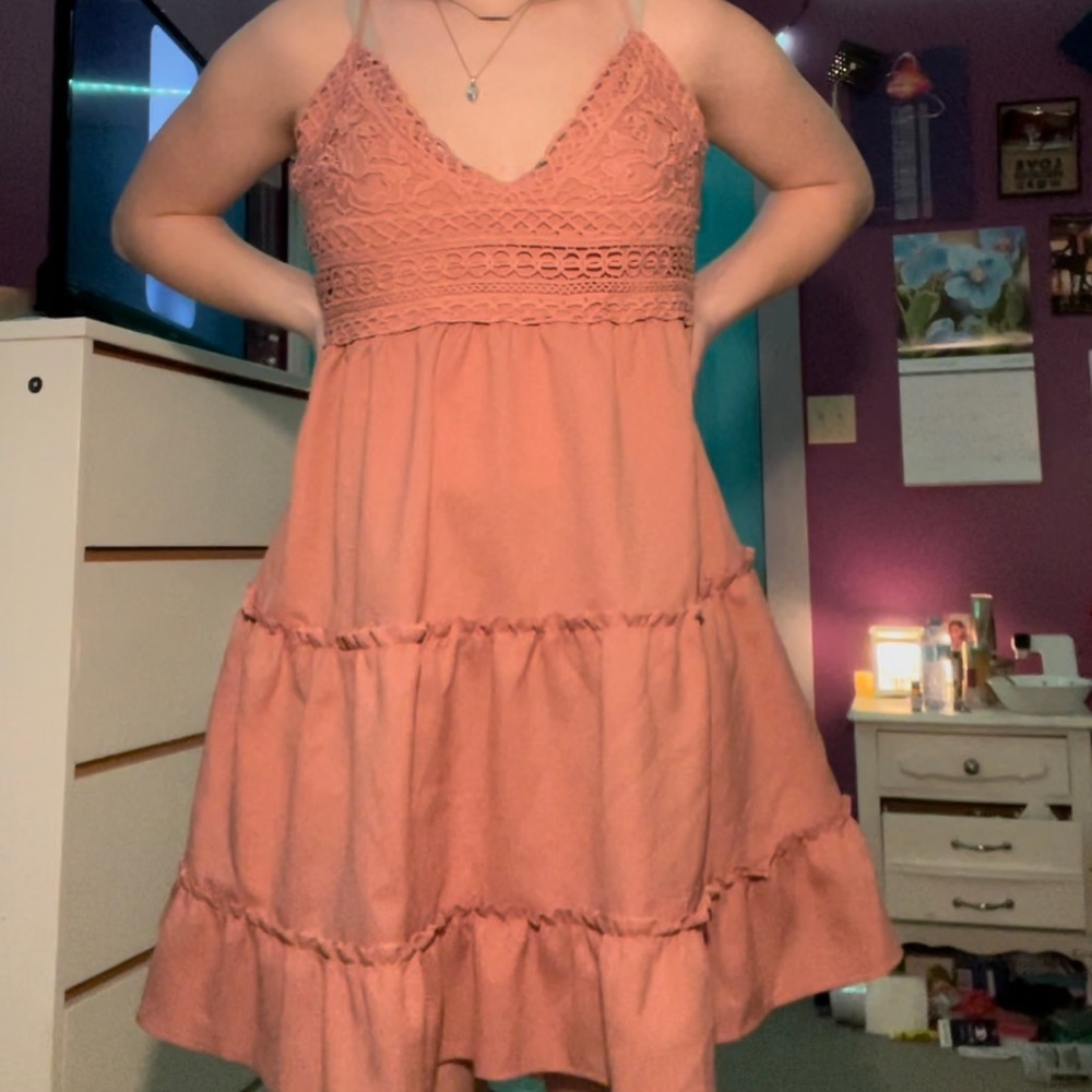 pink summer dress